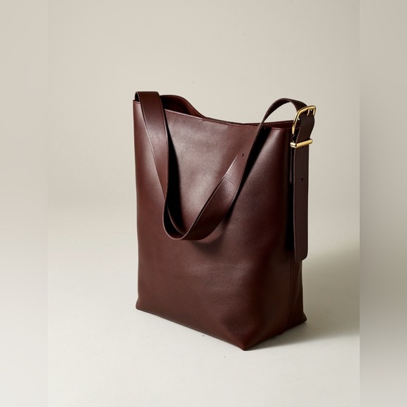 🤎 NWT Madewell The Essential Bucket Tote ~ Chocolate Raisin - Picture 5 of 10